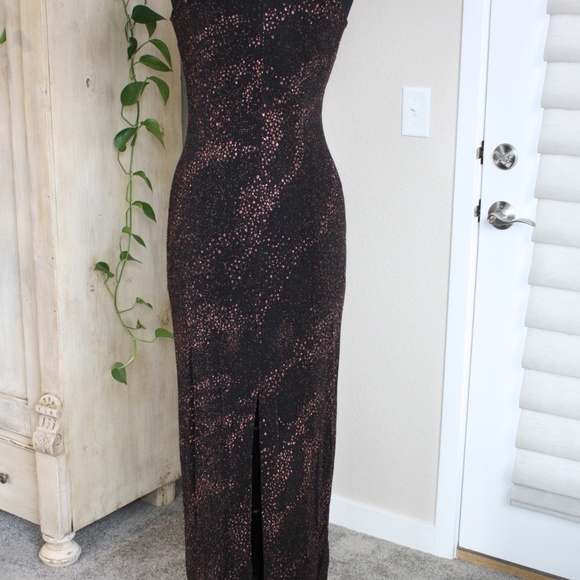 Black Tank Dress with Copper Sparkly Flecks - Picture 4 of 7